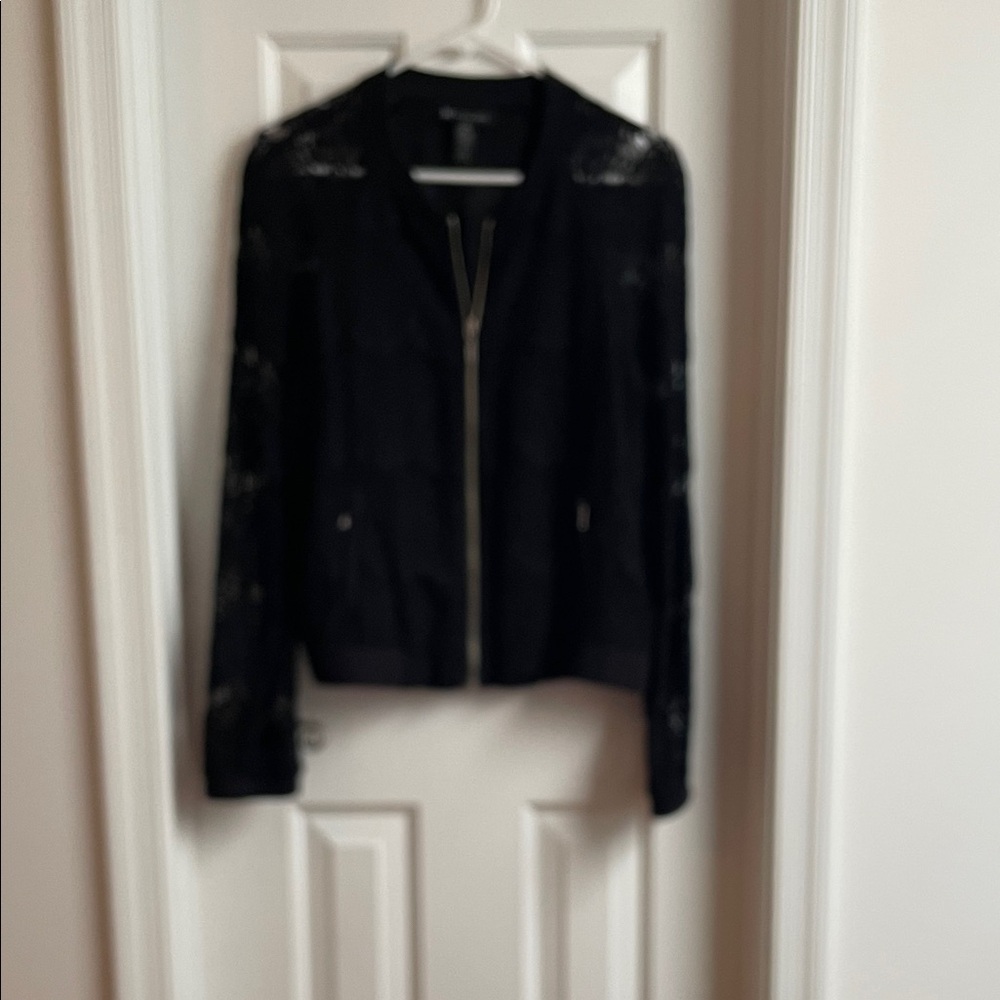INC International Concepts Black Lace Jacket